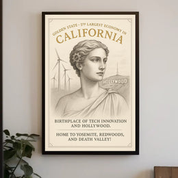 California Golden State Poster PosterGoat