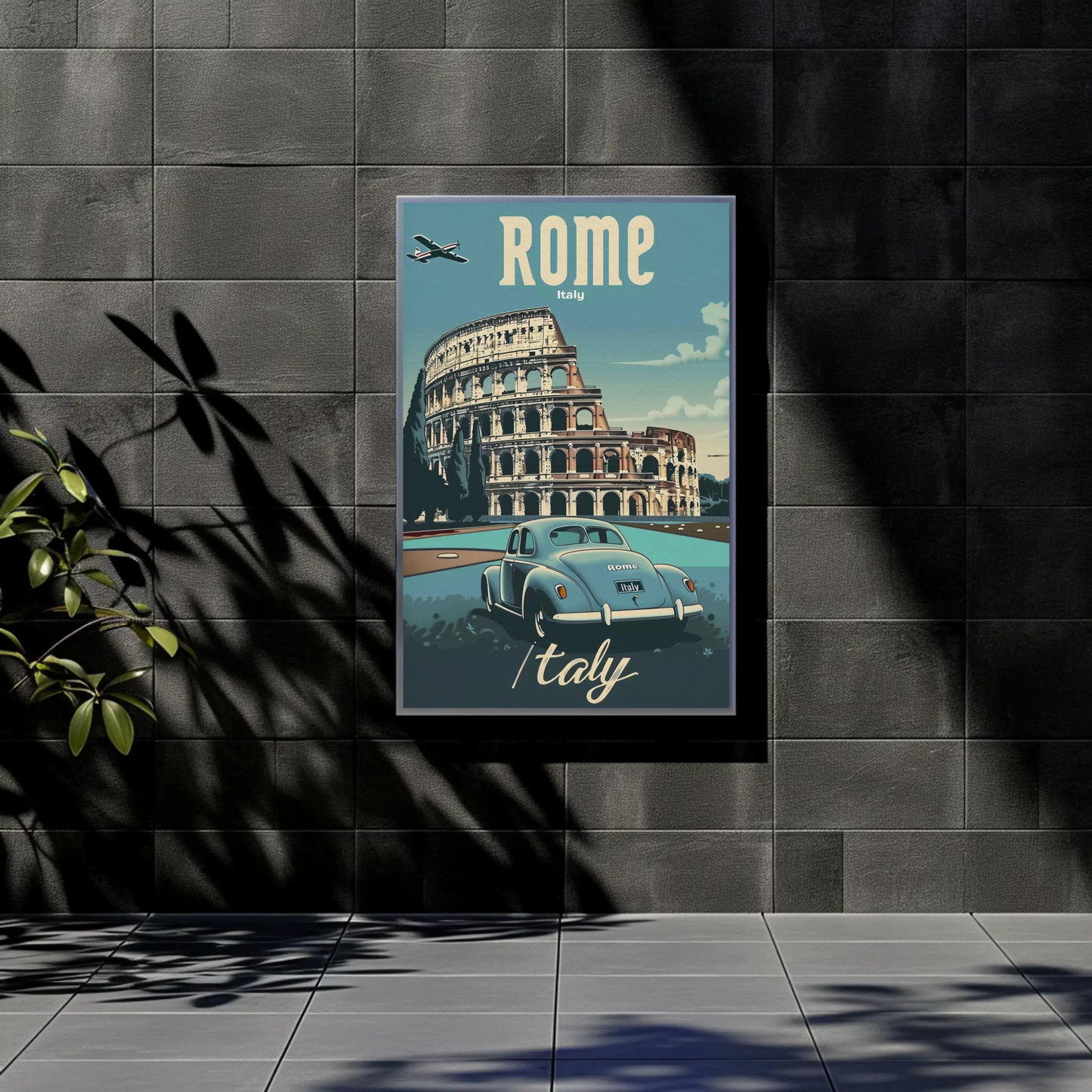 Rome Italy Vintage Travel Poster