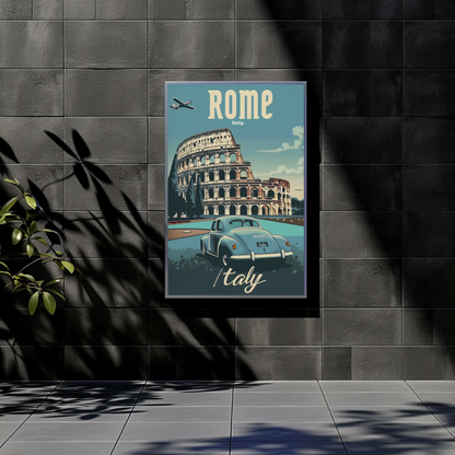 Rome Italy Vintage Travel Poster