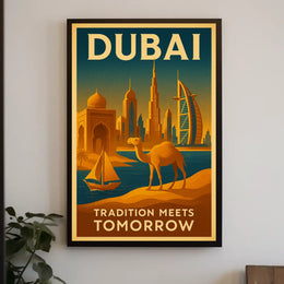 Dubai Skyline Poster Where Tradition Meets Tomorrow Decor