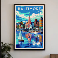 Baltimore Harbor Scene Poster
