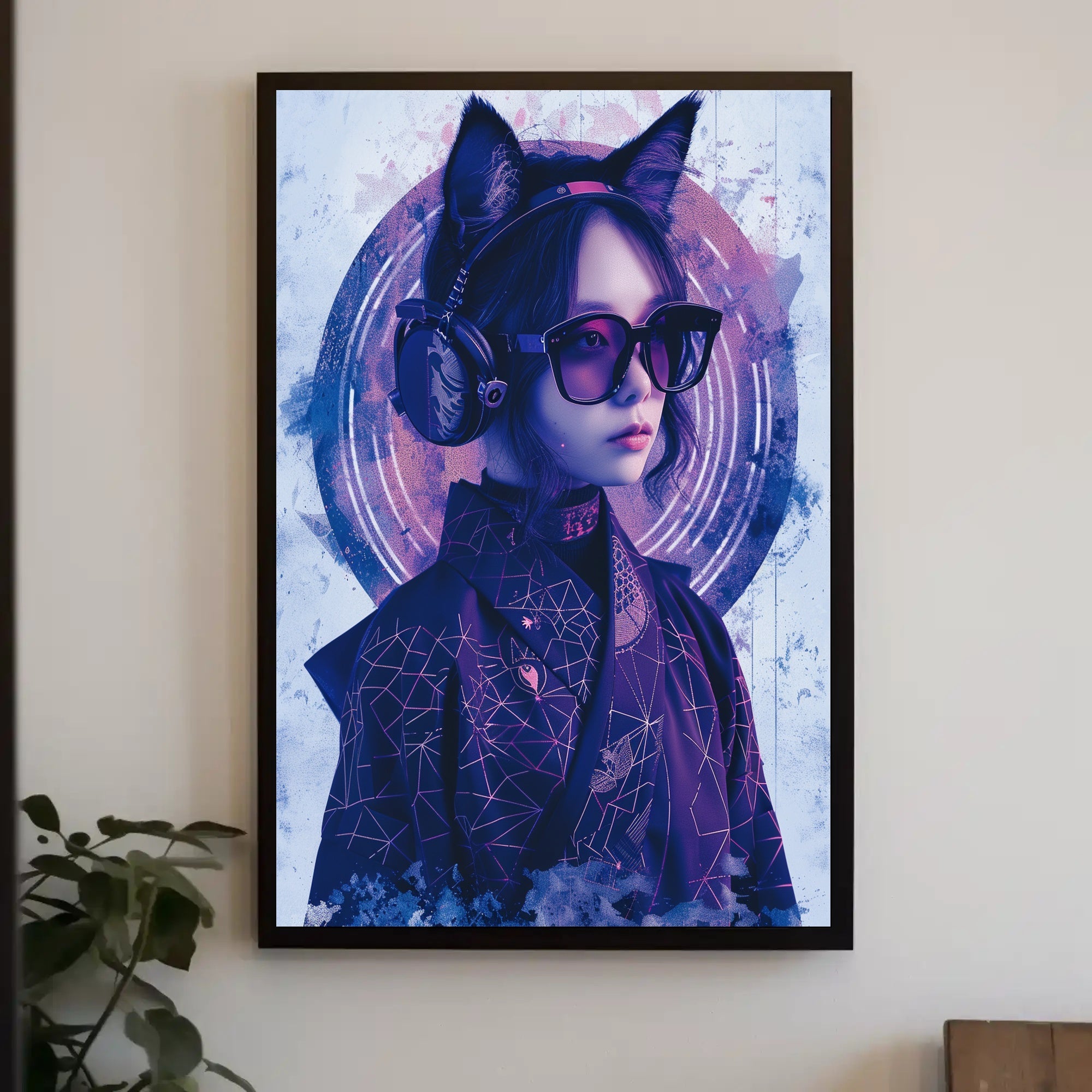 Futuristic Fashion Portrait Art Print for Home Decor PosterGoat