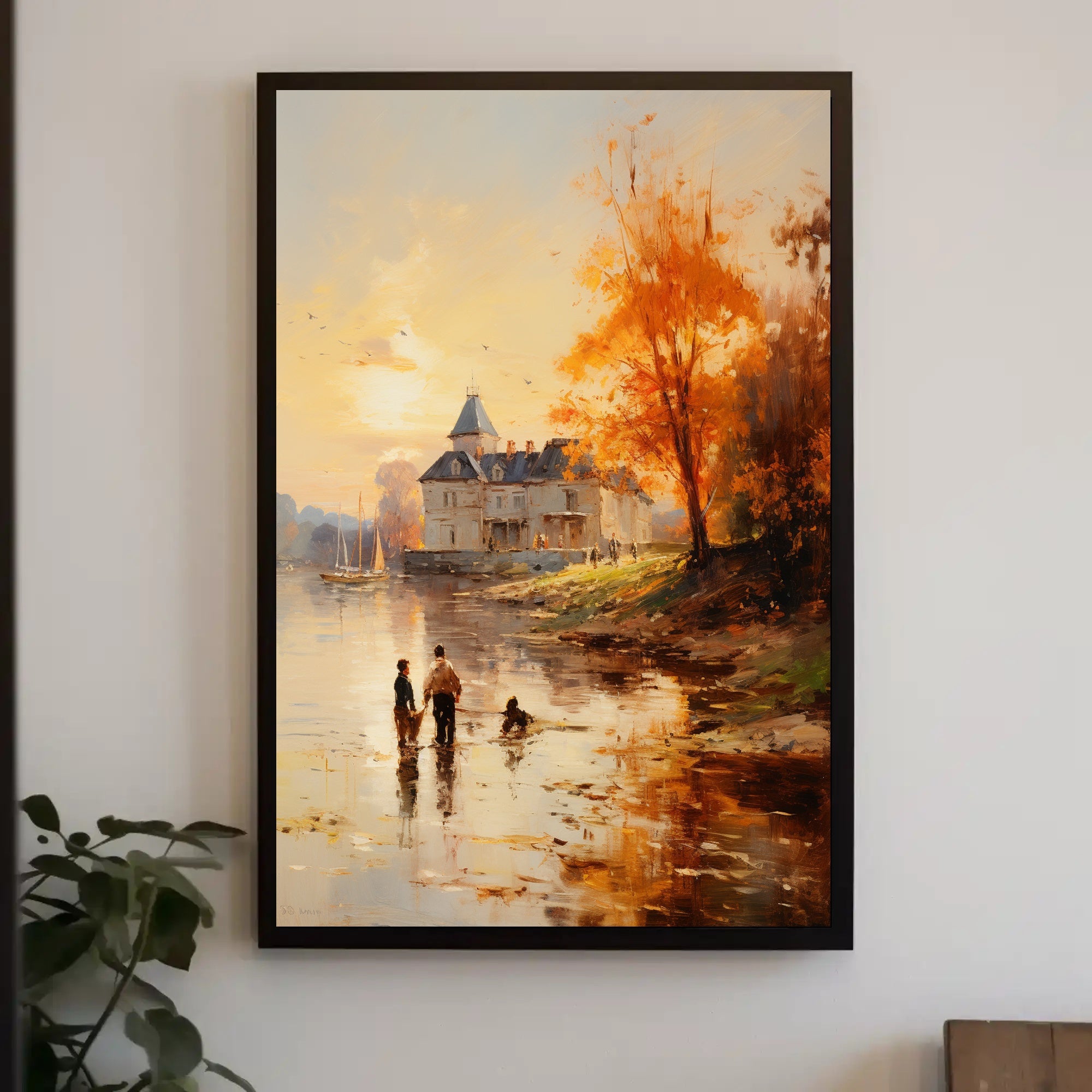 Autumn Serenity By The Lake Poster