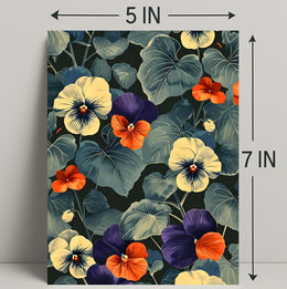 Vibrant Floral Elegance: Modern Botanical Artistic Poster