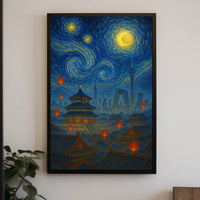 Starry Night Over Beijing Poster