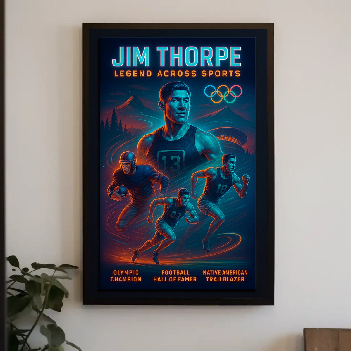 Jim Thorpe Icon of Athletic Excellence Poster