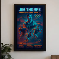 Jim Thorpe Icon of Athletic Excellence Poster