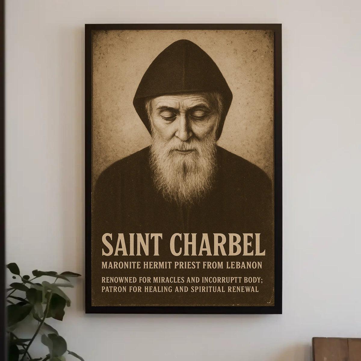 Saint Charbel Maronite Hermit Priest Poster