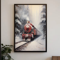 Winter Train Journey Poster