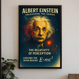 Albert Einstein Vintage Physics Inspiration Poster