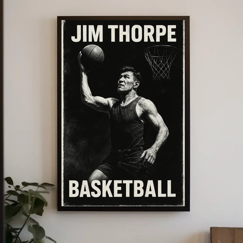 Jim Basketball Enthusiast Abstract Art Poster