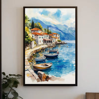 Montenegro Perast Waterfront View Poster