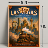 Las Vegas  Where the Past Meets the Future Poster PosterGoat
