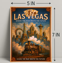 Las Vegas  Where the Past Meets the Future Poster PosterGoat