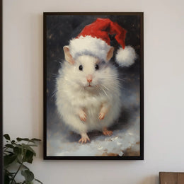 Festive Hamster Delight Poster