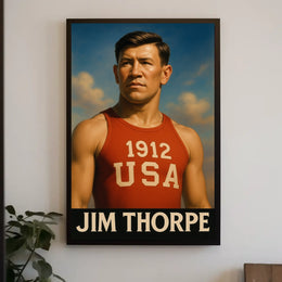 Jim Thorpe Iconic Athlete Poster