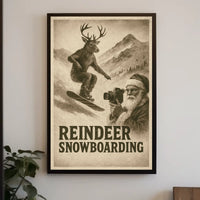 Reindeer Snowboarding Extravaganza Poster