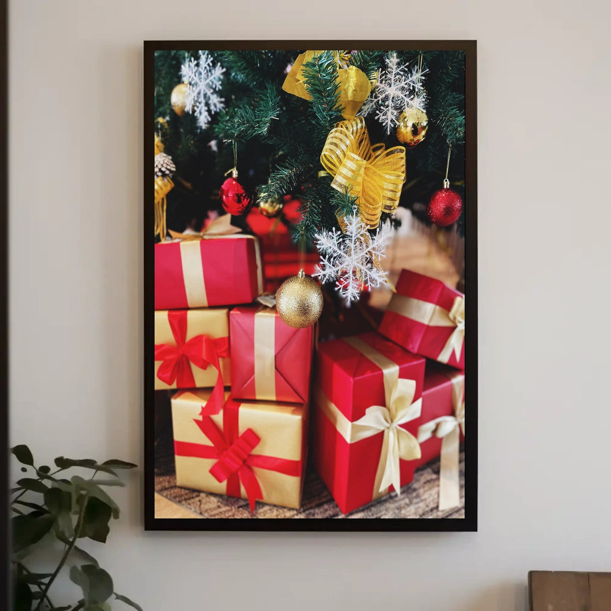 Christmas Joy Under Tree Festive Miscellaneous Poster