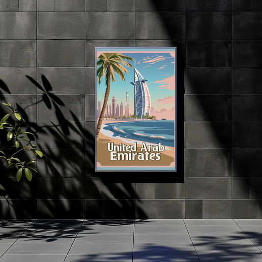 Dubai's Modern Skyline United Arab Emirates Poster