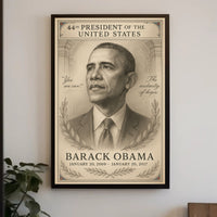 Barack Obama 44th President Sketch Poster Art Print PosterGoat
