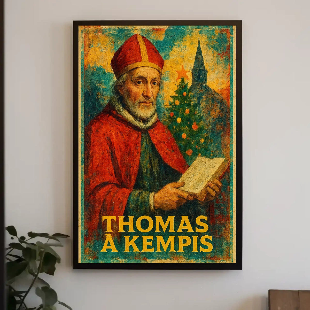 Historic Clergy Christmas Scene: Cultural or Heritage Poster