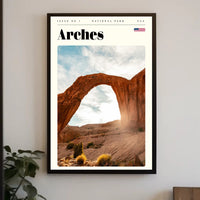 Arches National Park Travel Poster Vintage Print