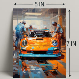 Racing Pit Stop Poster PosterGoat