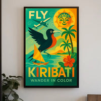 Vibrant Kiribati Travel Poster With Retro Modern Charm PosterGoat