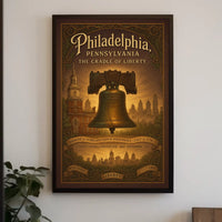 Philadelphia Liberty Bell Vintage Poster: Historical Tribute