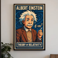 Albert Einstein Relativity Vintage Educational Poster