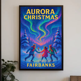 Aurora Christmas In Fairbanks Poster