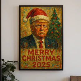 Futuristic Santa 2025 Adventure Christmas Poster