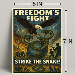 Freedom's Fight Strike the Snake! Poster PosterGoat
