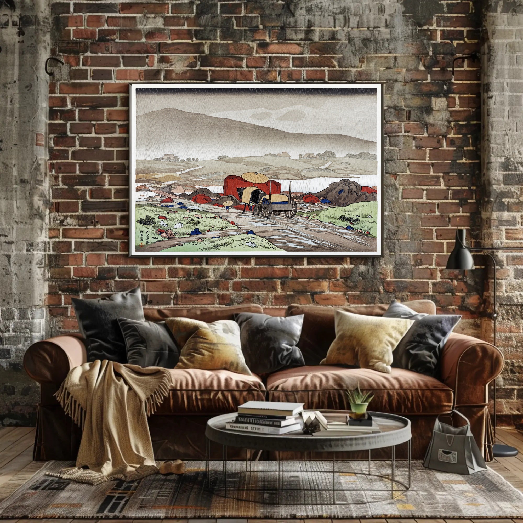 Serene Edo-Period Landscape Art Poster: Cultural or Heritage Poster