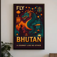 Bhutan Spirit Adventure Travel Poster PosterGoat