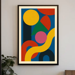 Abstract Geometric Composition Poster