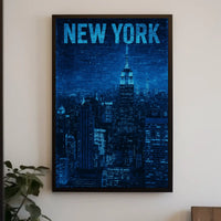 New York City Skyline Poster Wall Art Museum Quality 18x24