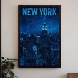 New York City Skyline Poster Wall Art Museum Quality 18x24