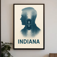 Indiana Silhouette Poster