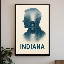 Indiana Silhouette Poster
