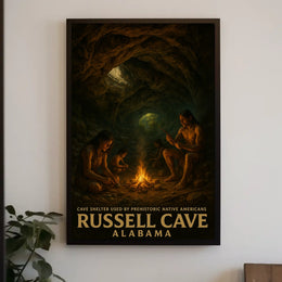 Russell Cave Prehistoric Shelter Poster