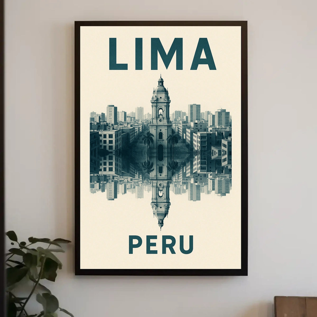 Lima, Peru A Cityscape Reflection Poster