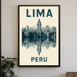 Lima, Peru A Cityscape Reflection Poster