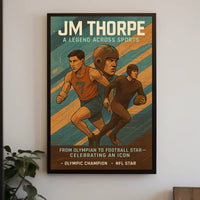 A Legend Across Sports Celebrating an Icon Jim Thorpe Poster