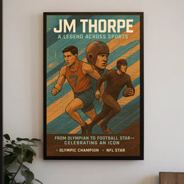 A Legend Across Sports Celebrating an Icon Jim Thorpe Poster