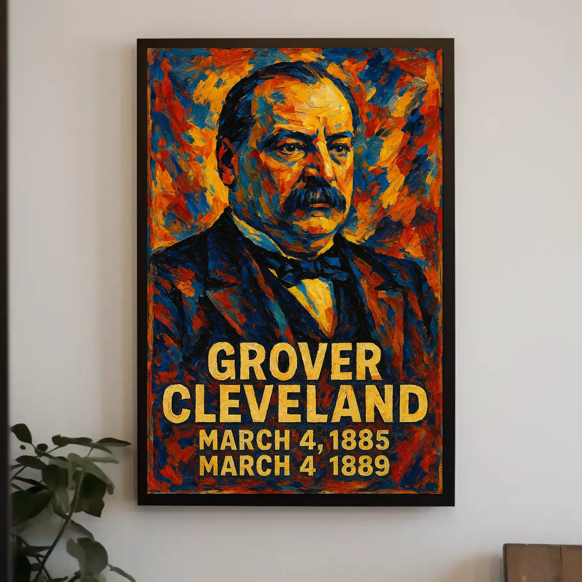 Grover Cleveland 22nd President of the United States Glitch Hop Art Poster