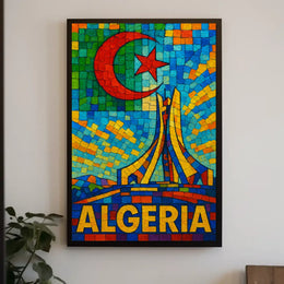 Algeria A Vibrant Mosaic Poster