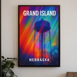 Grand Island Nebraska Scenic Minimalist Poster