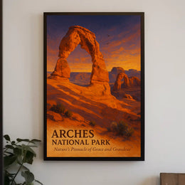 Delicate Arch Sunset: Majestic Nature Wall Art