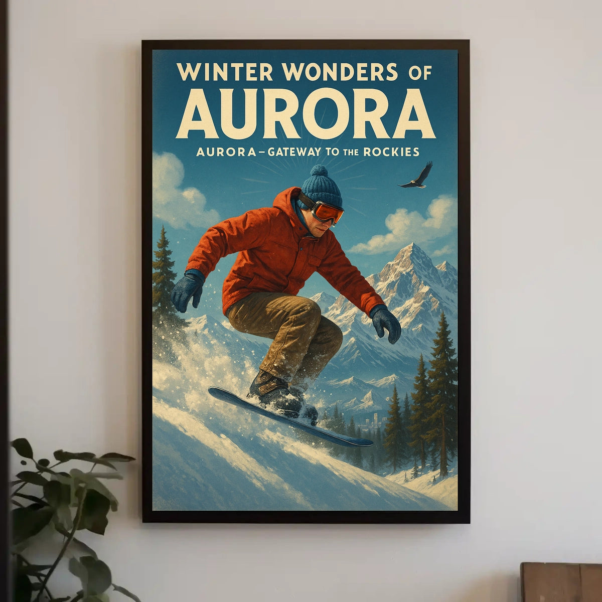 Winter Wonders of Aurora Poster